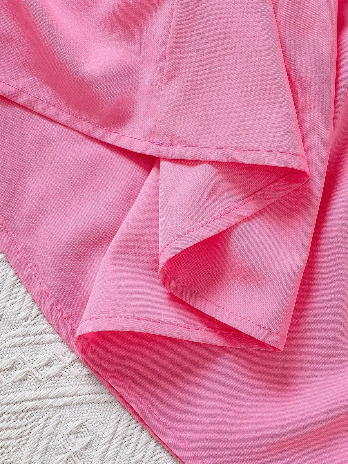 Young Girl Summer New Fashionable Simple Pink Letter Print Mini Dress, Suitable For Travel And Party