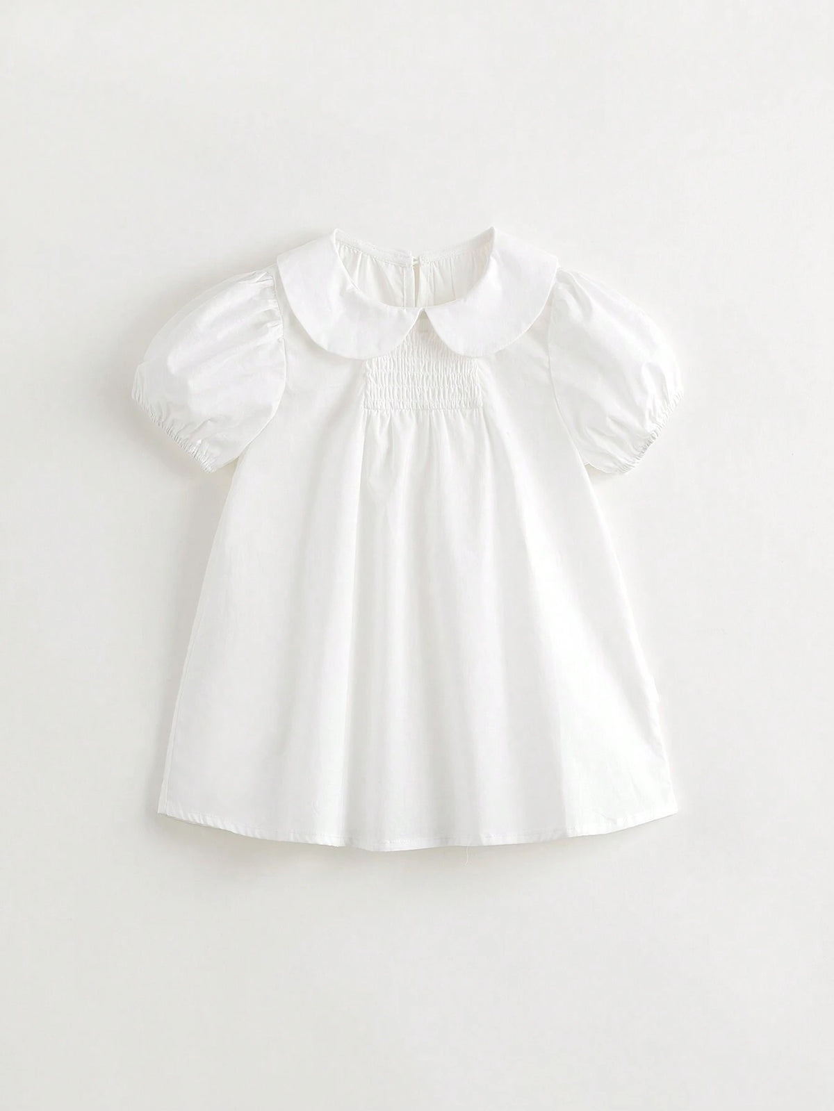 Young Girl Sweet And Cute Doll Collar Bubble-Sleeved Short Dress Summer