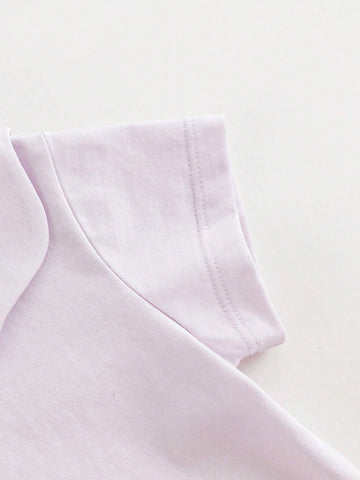 Young Girl Sweet And Lovely Strawberry Doll Collar Short-Sleeved T-Shirt With A Slight Sexy Breathable Feeling In Summer