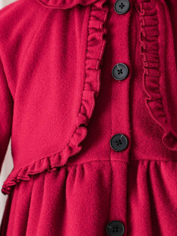 Young Girl Sweet Ombre Pink Butterfly Puff Sleeve Mesh Splice Dress