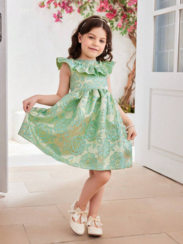 Young Girl Sweet & Lovely Ombre Pink Butterfly Mesh Patchwork Dress