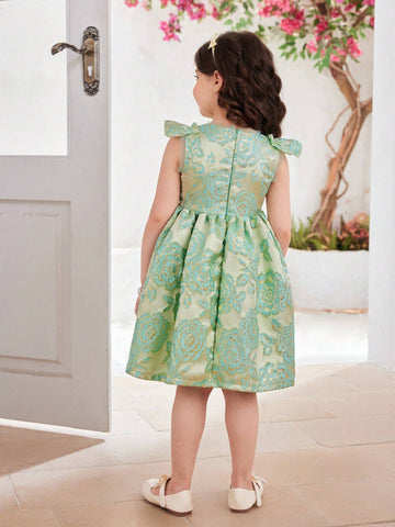 Young Girl Sweet & Lovely Ombre Pink Butterfly Mesh Patchwork Dress