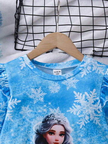Young Girl Vintage Blue Dress, With Peter Pan Collar Design And White Lace Trim, Enhancing Sweetness And Retro Vibe, In Classic Denim Blue Tone, Suitable For Casual, Outdoor, Spring/Summer