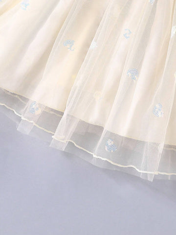 Young Girl Wedding Diary Summer Gorgeous Butterfly Mesh Sleeveless Floral Party Dress