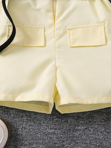 Young Girl Wedding Records Flower Girl Lapel Jumpsuit