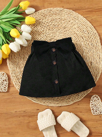 Young Girl Woven Solid Color Bodycon Casual Skirt