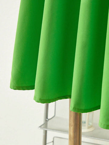 Young Girl Woven Solid Ruffle Fitted Casual Dress