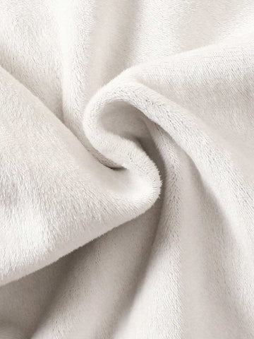 Young Girl Ribbed Fleece Lined Casual Dress, Suitable For Everyday Wear