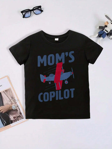 Young Girls 2pcs/Set Cute Printed Short Sleeve T-Shirt + Casual Shorts 'Back To School' Summer Outfits For Children