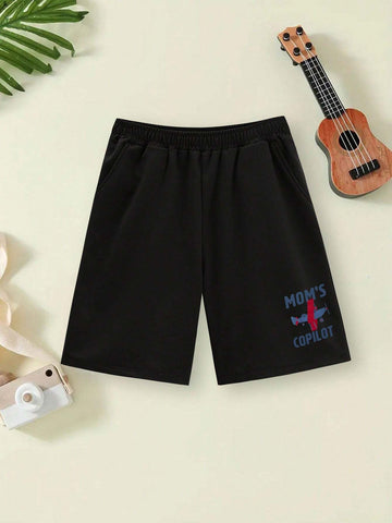 Young Girls 2pcs/Set Cute Printed Short Sleeve T-Shirt + Casual Shorts 'Back To School' Summer Outfits For Children