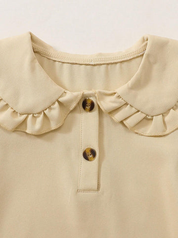 Young Girl's Academy Style Summer Dress With Pleated Hem And Chic Elements