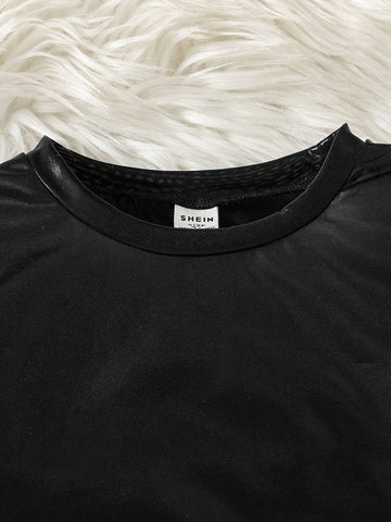Young Girls Bowknot Design Crinkle Waist Long Sleeve Asymmetrical Hem Bodycon Dress
