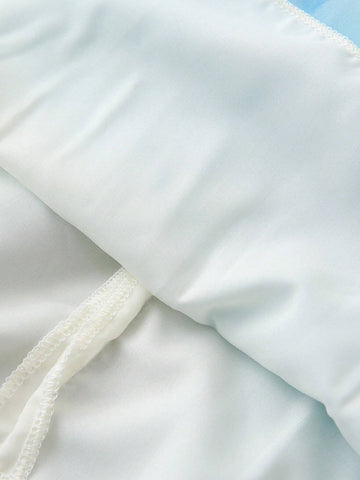 Young Girls' Cap Sleeve Lace Trim Casual Summer Dress