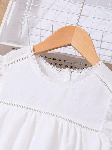 Young Girl's Casual And Comfortable Ruffled Hem Summer Dress