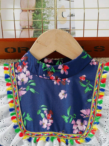 Young Girls' Casual Printed Simple Daily Dress (Random Pattern)