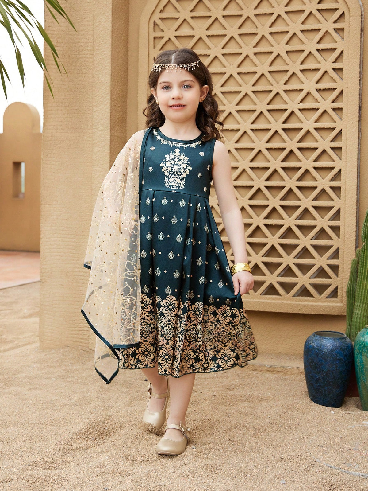 Young Girls' Casual Sleeveless Shift Dress, Simple And Fashionable For Everyday Wear