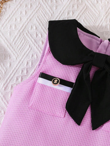 Young Girls Color-Block Top Dress, Summer