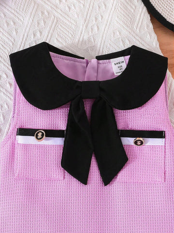 Young Girls Color-Block Top Dress, Summer