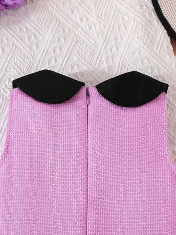 Young Girls Color-Block Top Dress, Summer