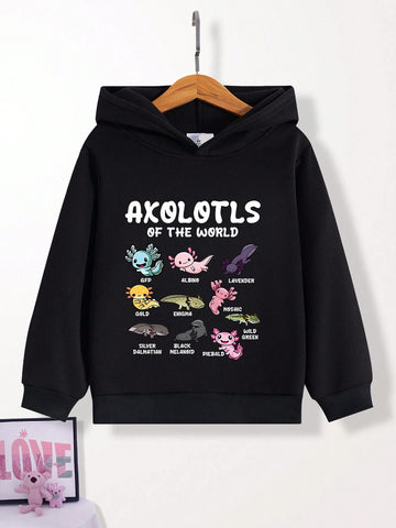 Young Girls Cute Animal Print Hoodie