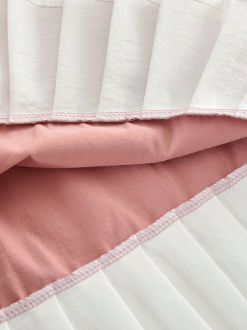 Young Girls Cute Bow Woven Fabric Dress For Summer