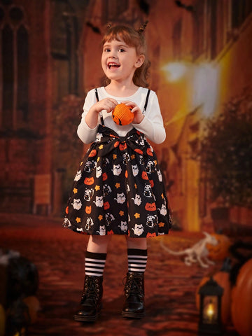 Young Girls Cute, Playful Textured Patchwork 2 In 1 Dress