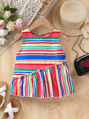 Young Girl's Dopamine Colorful Shirt For Vacation Party Or Playground Activities