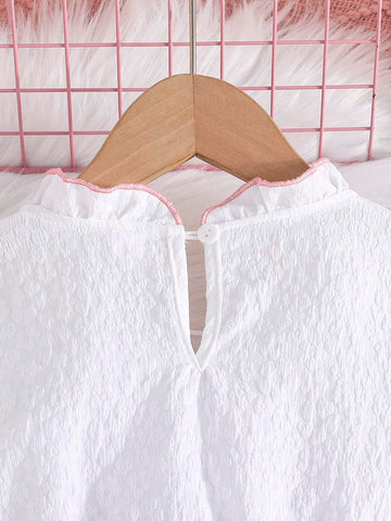 Young Girls Elegant Lady-Like Bowknot Decorated Long Sleeve Mesh Overlay Dress