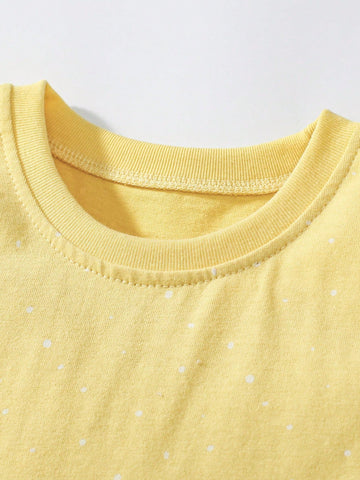 Young Girls' Fashion Short Sleeve Knitted Casual Dress