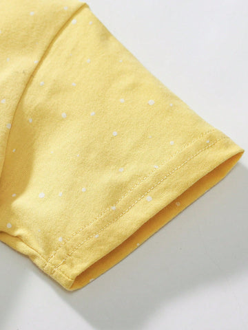 Young Girls' Fashion Short Sleeve Knitted Casual Dress