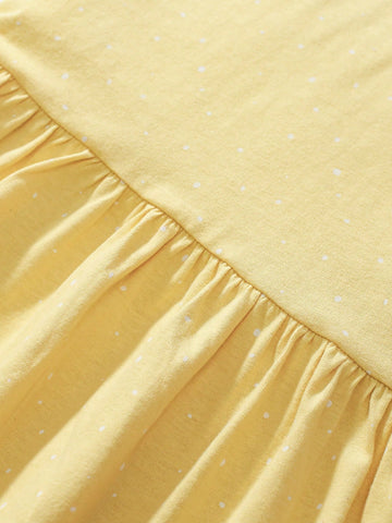 Young Girls' Fashion Short Sleeve Knitted Casual Dress