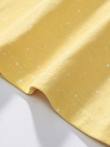 Young Girls' Fashion Short Sleeve Knitted Casual Dress