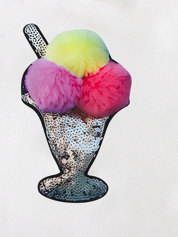 Young Girls' Fashionable Casual 2pcs/Set Short-Sleeved Top With Pom Pom Design And Striped Shorts For Summer