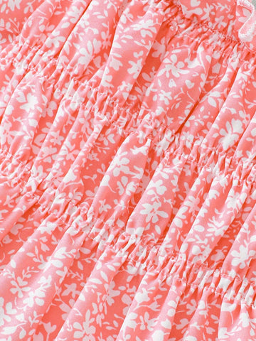 Young Girls' Fashionable Letter And Daisy Print Short-Sleeve T-Shirt With Leggings Set