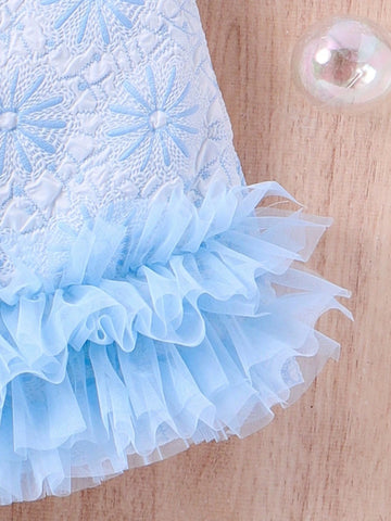 Young Girl's Fashionable Sleeveless Butterfly Knot Dress For Summer With Matching Butterfly Knot Handbag