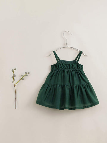 Young Girls' Fashionable Sweet Pleated Lace Trimmed Sleeveless Dress, Summer