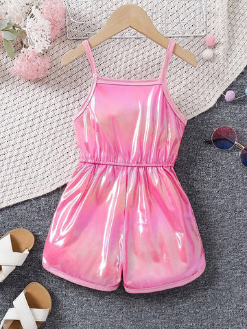 Young Girls Fashionable Sweetheart Neckline Jumpsuit With Cinched Waist