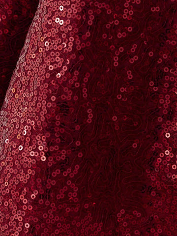 Young Girls' Faux Pearl & Sequin Satin Bow Back Christmas Princess Dress, Suitable For Party Celebration