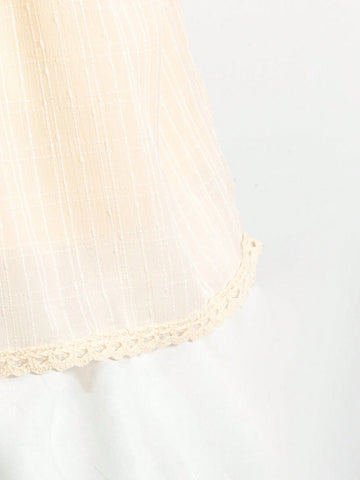 Young Girls' Floral Embroidery Lace Trim Beach Vacation Shirt