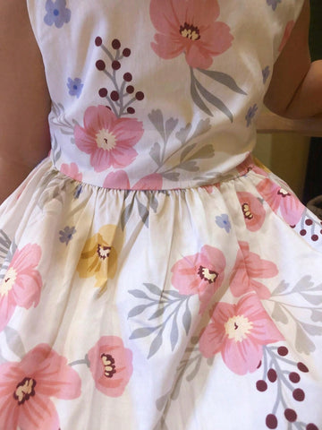 Young Girl's Floral Print Sleeveless Dress, Summer Casual Fashion