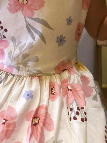 Young Girl's Floral Print Sleeveless Dress, Summer Casual Fashion