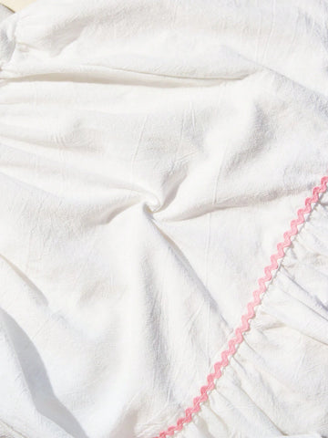 Young Girls' Handmade Flower Decorated Princess Dress With Embroidered Floral Alphabet Detail And Straps