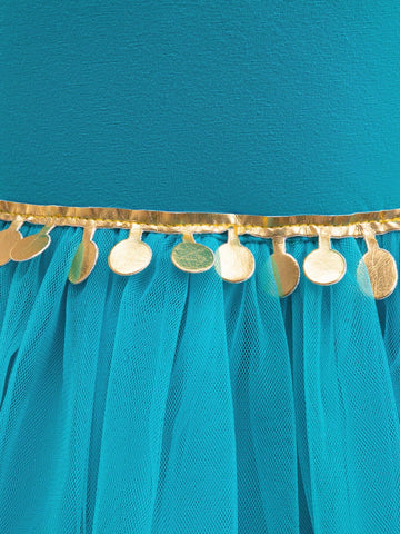 Young Girls Jasmine Costume Dress Princess Cosplay Costume Young Girl Party Gown Birthday Dress