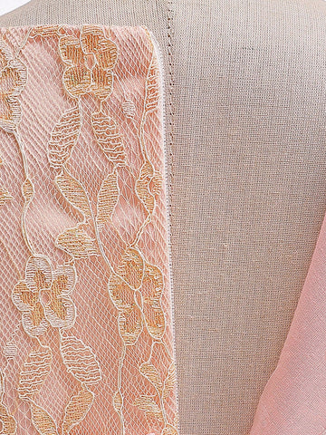 Young Girls Lace & Mesh Elegant Princess Dress With Coat, Suitable For Flower Girl, Wedding, Party