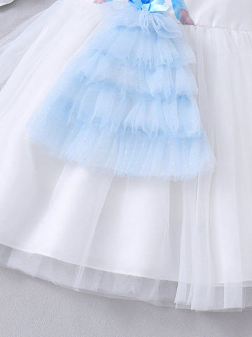 Young Girl's Lovely Princess Style Fluffy Tulle Dress