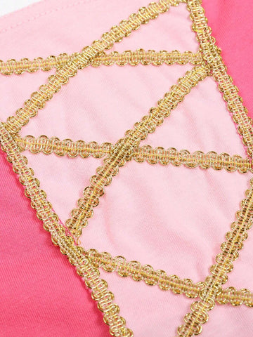 Young Girls Luxurious Knitted Princess Dress, Summer Long Sleeve Long Dress, Suitable For Birthday Party, Halloween Cosplay, Stage Performance