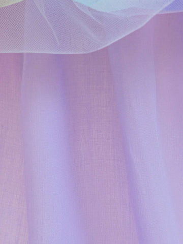 Young Girls Purple Ombre Mesh Princess Dress, Suitable For Role-Playing Parties