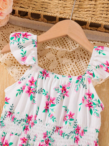 Young Girls' Random Printed Simple Daily Dress