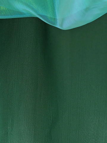 Young Girl's Ruffle Cap Sleeve Sequin Mesh Tulle Party Dress, Suitable For Costume Play, Party