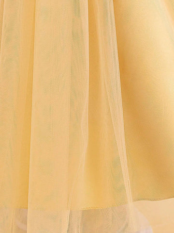 Young Girls Sequins Tulle Ball Gown Princess Dress, Flower Girl Wedding Party Formal Elegant Dress